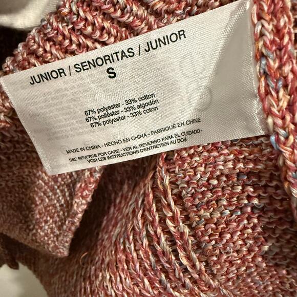 Ella Moss Juniors Small Multicolor Knit Sweater Vest Sleeveless Layering Top - Picture 3 of 5